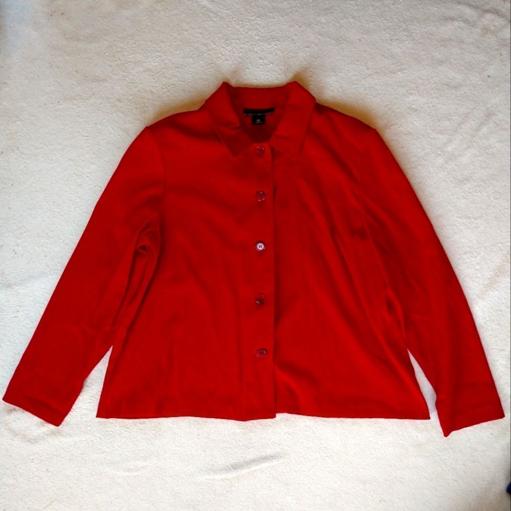 Briggs New York Red Velvet Holiday Blazer Size XL